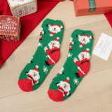 Daily Santa Claus Christmas Tree Contrast Sock