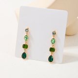 Daily Gradient Glass Rhinestones Earrings