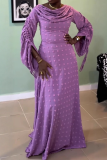 Daily Elegant Solid Color Draw String Patchwork Boat Neck Long Sleeve Dresses