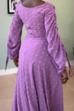 Daily Elegant Solid Color Draw String Patchwork Boat Neck Long Sleeve Dresses