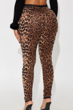 Casual Print Bow Decor Skinny Conventional Full Print Bottoms