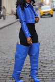 Women's Cropped Biker Jacket Edgy Street Style Zip Up Outerwear