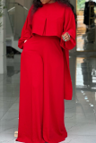 Vintage Lantern Sleeve Crop Top Wide Leg Pants 2 Piece Set