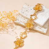 Flower Cutout Bracelet 3D Texture Fashion Decor Jewelry