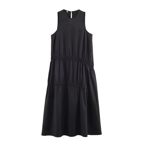 Casual Daily Solid Color O Neck A Line Dresses