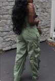 Casual Camouflage Print Pocket Camouflage Jumpsuits