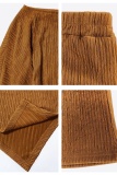 Casual Solid Color O Neck Half Sleeve Two Pieces
