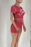 Sexy Casual O Neck Short Sleeve Two Pieces