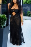 Sexy Bohemian Solid Color Hollow Out Swimwears Cover Up