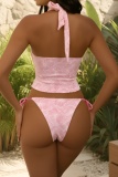 Sexy Floral Print Flowers Swimwears