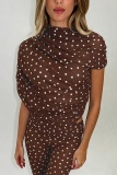 Casual Polka Dot Tops
