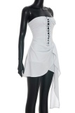 Sexy Solid Color Strap Design Dresses