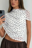 Casual Polka Dot Tops