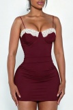 Sexy Polka Dot Lace Spaghetti Strap Sling Dresses