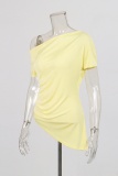 Casual Y2k Sloping Shoulder T-Shirts