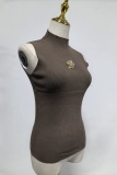 Casual Daily Solid Color Basic Half A Turtleneck Tops