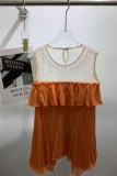 Casual Street Y2k Patchwork Hot Drilling Ruffle O Neck Tops
