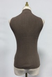 Casual Daily Solid Color Basic Half A Turtleneck Tops