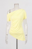 Casual Y2k Sloping Shoulder T-Shirts