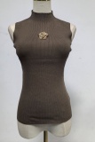 Casual Daily Solid Color Basic Half A Turtleneck Tops