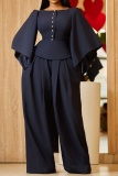 Casual Daily Solid Color Half Sleeve Two Pieces