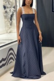 Stripe Pocket Spaghetti Strap Vest Dresses