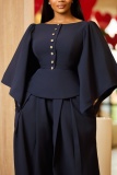Casual Daily Solid Color Half Sleeve Two Pieces