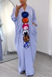Casual Daily Graphic Print V Neck Dresses