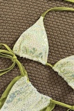 Sexy Vacation Pattern Print Swimwears