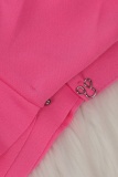 Business Wear Daily Solid Color V Neck Long Sleeve Two Pieces