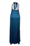 Sexy Daily Bohemian Vacation Flowers Backless Halter Backless Dress Dresses