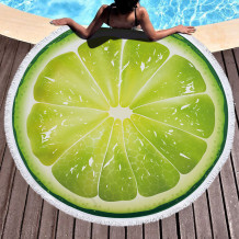 Cyan Casual Party Print Tassel Split Joint Beach Mat