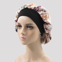 White Casual Living Print Patchwork Confinement Hat
