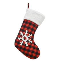 Black Red Street Cute Print Wapiti Snowflakes Split Joint Sock
