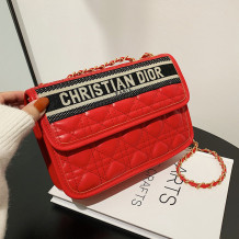 Red Fashion Casual Letter Split Joint Bags
