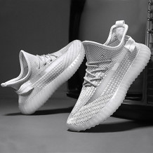 White Fashion Sportswear Split Joint Closed Running Shoes