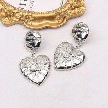 Silver Fashion Vintage Geometric Split Joint Earrings