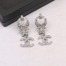 White Fashion Street Patchwork Hot Drill Earrings