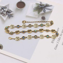 Gold Fashion Vintage Letter Split Joint Necklaces