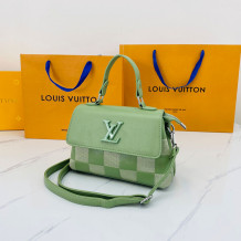 Light Green Fashion Vintage Plaid Letter Bags