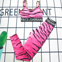 Pink Fashion Sexy Print Letter Swimwears