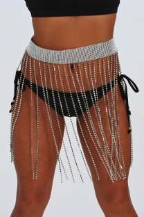 Silver Sexy Patchwork Tassel Waist Chain