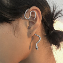 Silver Fashion Simplicity Solid Patchwork Rhinestone Earrings