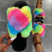 Green Casual Daily Living Patchwork Round Comfortable Shoes
