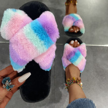 Pink Casual Daily Living Patchwork Round Comfortable Shoes
