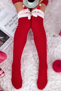 Red Casual Daily Patchwork Basic Sock