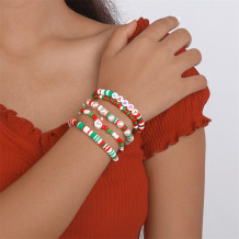 Red Green Daily Letter Bracelets