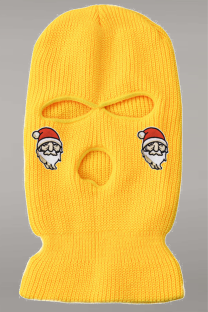 Yellow Street Vintage Embroidery Santa Claus Hollowed Out Patchwork Hat