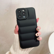 Black Casual Solid Patchwork Phone Case
