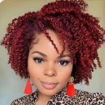 Burgundy Casual Solid Patchwork Wigs
